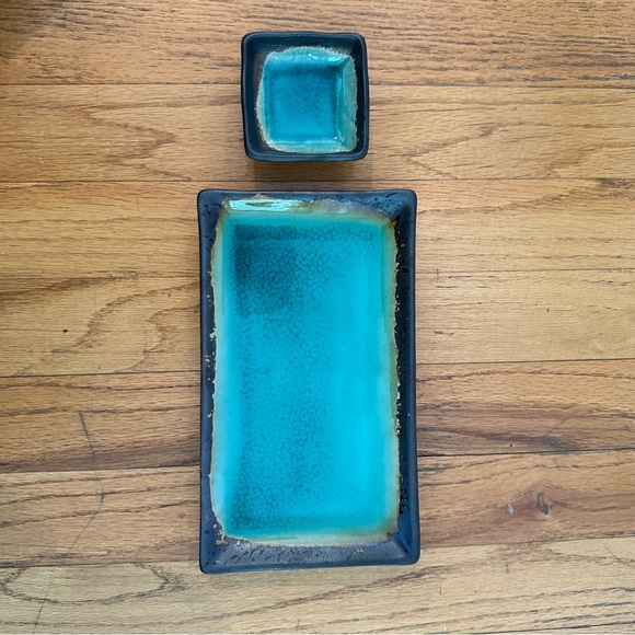 Miya Kosui Green Ceramic Sushi For Two Set - Picture 12 of 16